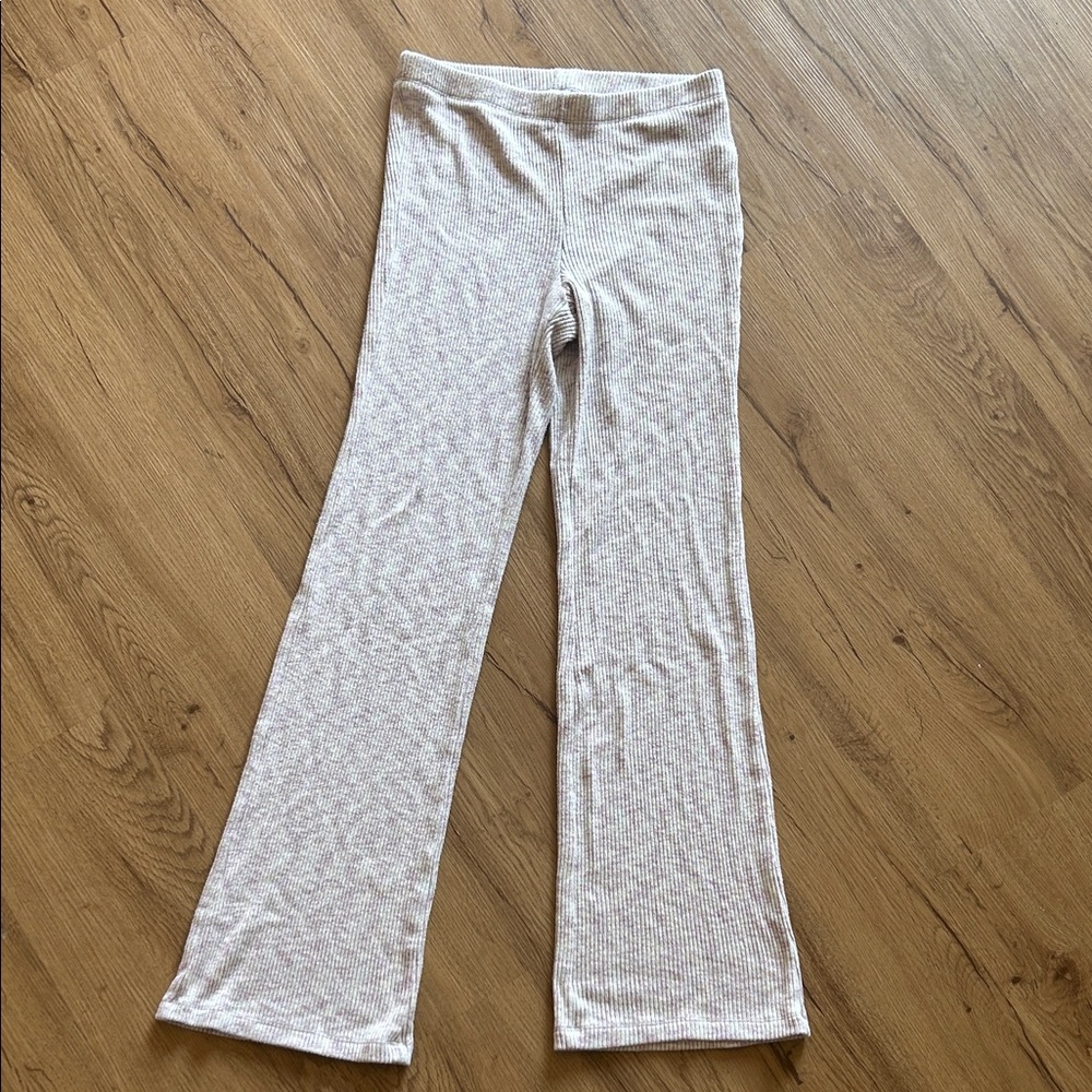 Aerie high waisted baby flare: Cozy Ribbed Knit Pants in tulip
